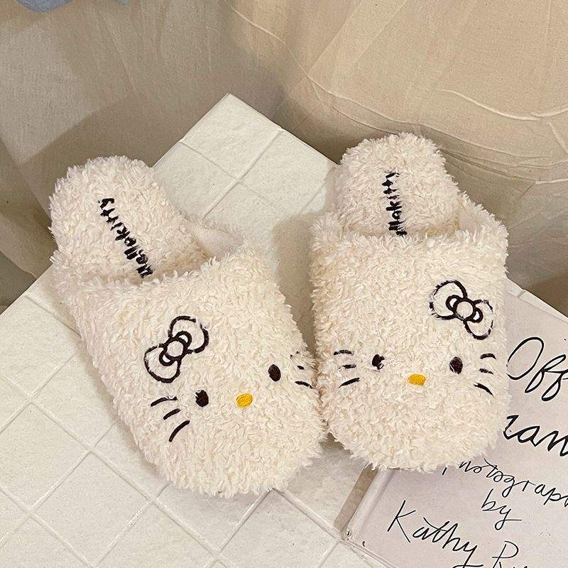 Милые хлопковые тапочки теплые четыре сезона плюшевые тапочки спальня дом комнатные нескользящие хлопковые тапочки на четыре сезона 36-37