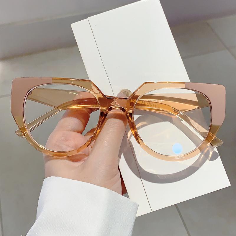 Oversized Women Eyeglasses Frames New In Simple Multicolor Eyewear Trendy Luxury Design Non-prescription Spectacles