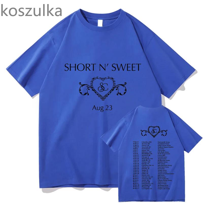 Sabrina Carpenter Graphic Tee Shir Vintage Gothic Fashion Short N' Sweet T-shirt Man 100% Cotton Oversized T Shirts Streetwear