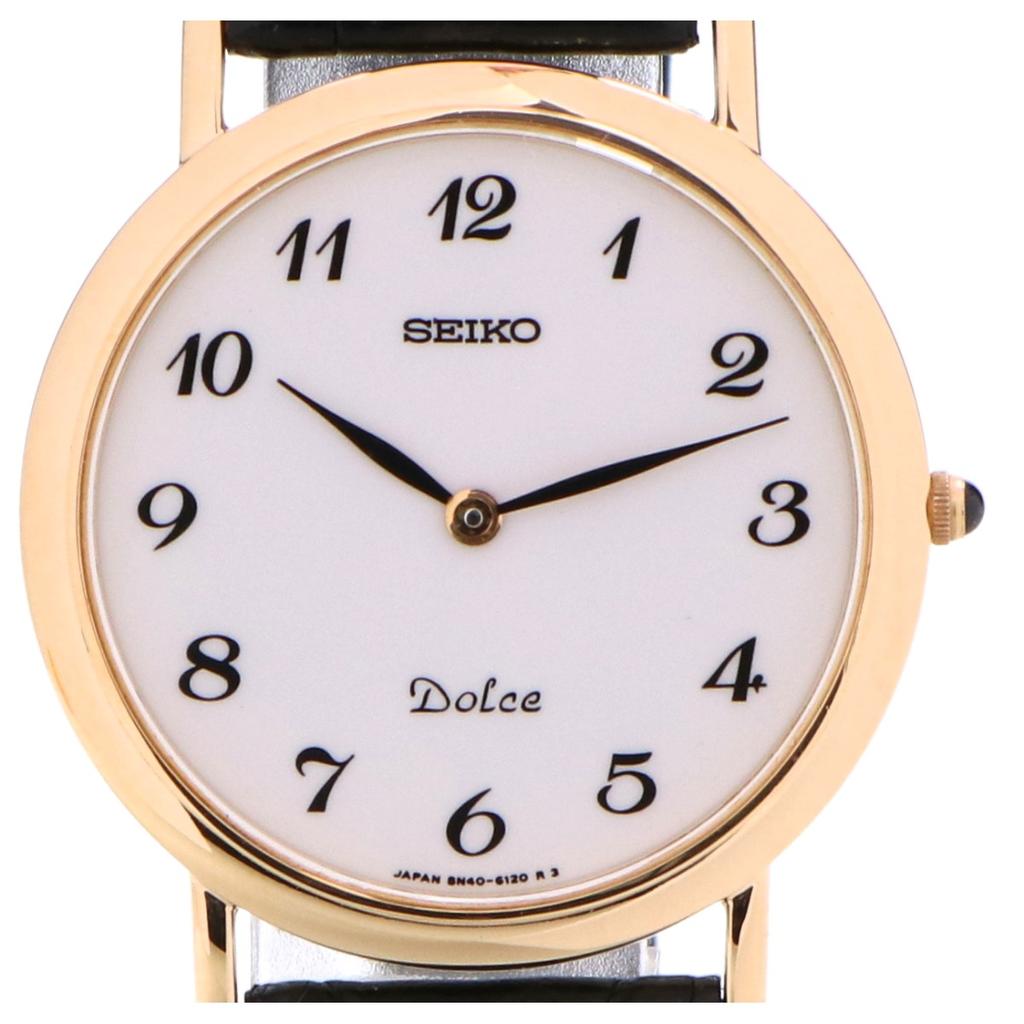 Seiko 8N40-6080 18KT Dolce Quartz Watches Yellow GoldUsed