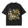 Maglietta Wu Tang Clan Tour Globale Vintage Lavata Grafica Hip Hop Unisex Oversize Girocollo Cotone Manica Corta T-shirt Top Vendita Calda