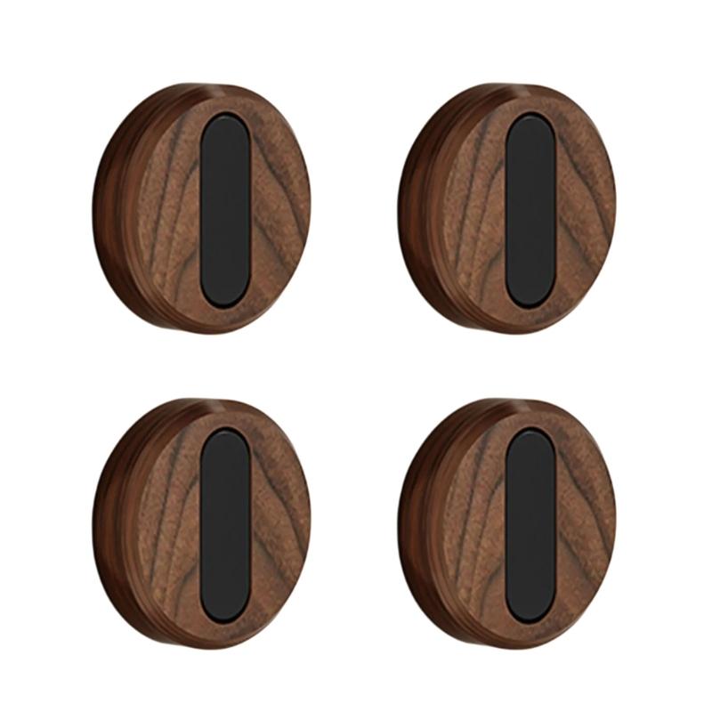 

Simple Fold Away Hooks Walnuts 4Pcs Pack Provides Intelligent Storage Solution Clothes Hanging Hooks For Modern Homes 1