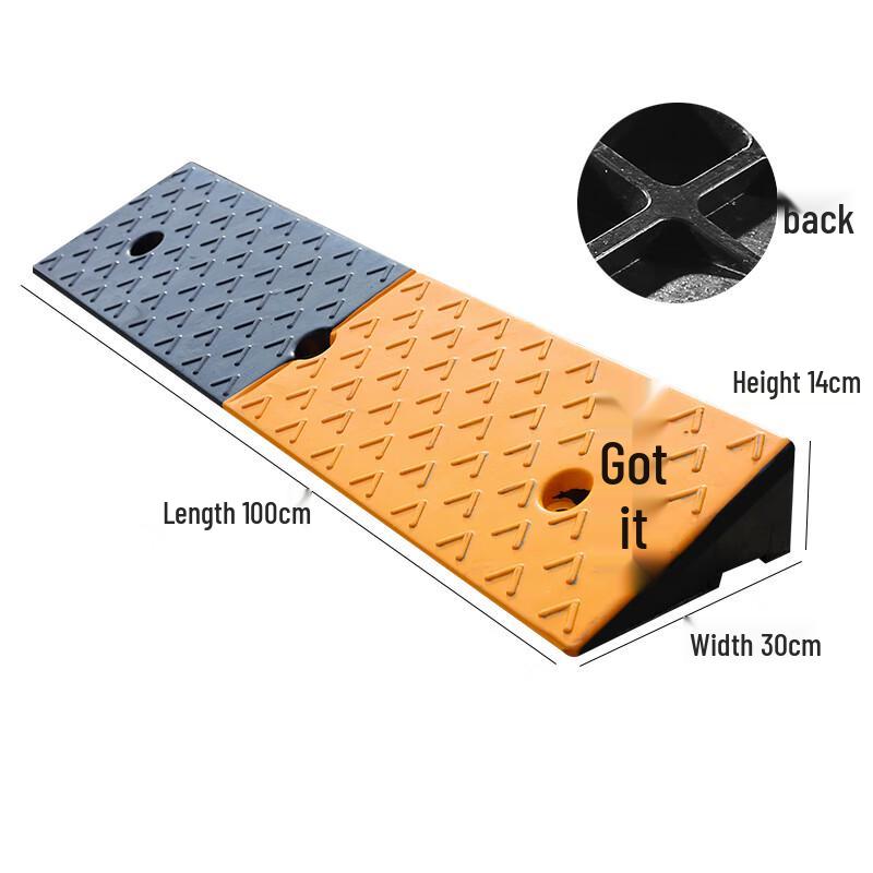 Heavy-Duty Rubber Curb Ramp