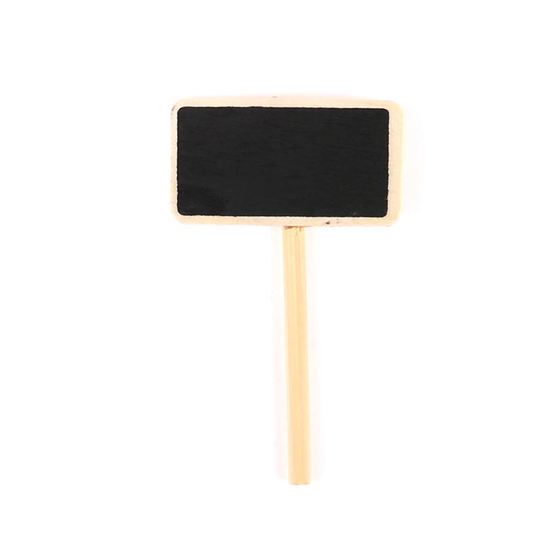 50 Mini tabule Dřevo Zpráva Břidlice Obdélník Klip Panel Karta Poznámky Štítek