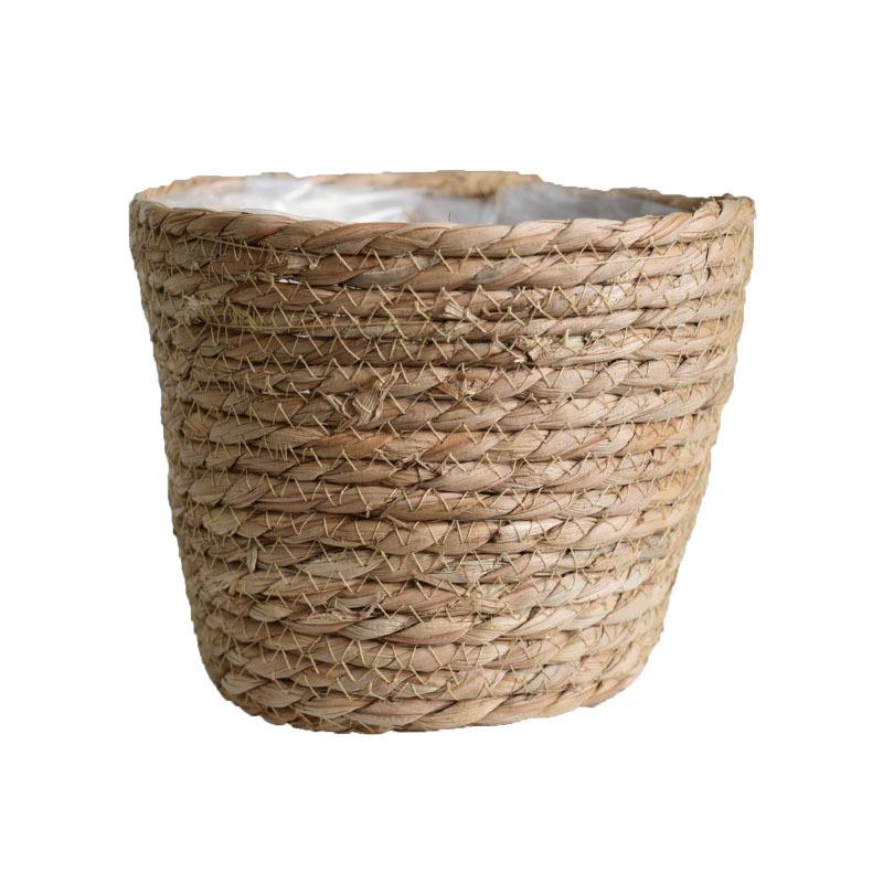 Creative Straw Woven Flower Basket for Green Plants - Living Room or Balcony Decoration