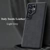 Premium Suede Leather Phone Case For Samsung Galaxy S25 Ultra S24 Plus Magnetic Wireless Charging Metal Camera Protection Cover