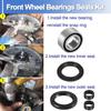 91256-HM7-003 Front Wheel Bearings Seals Kit Fits for ATV Foreman 400 450 500, Rubicon 500 650 680 Replace 91051-HA7-651 91209-HN2-003