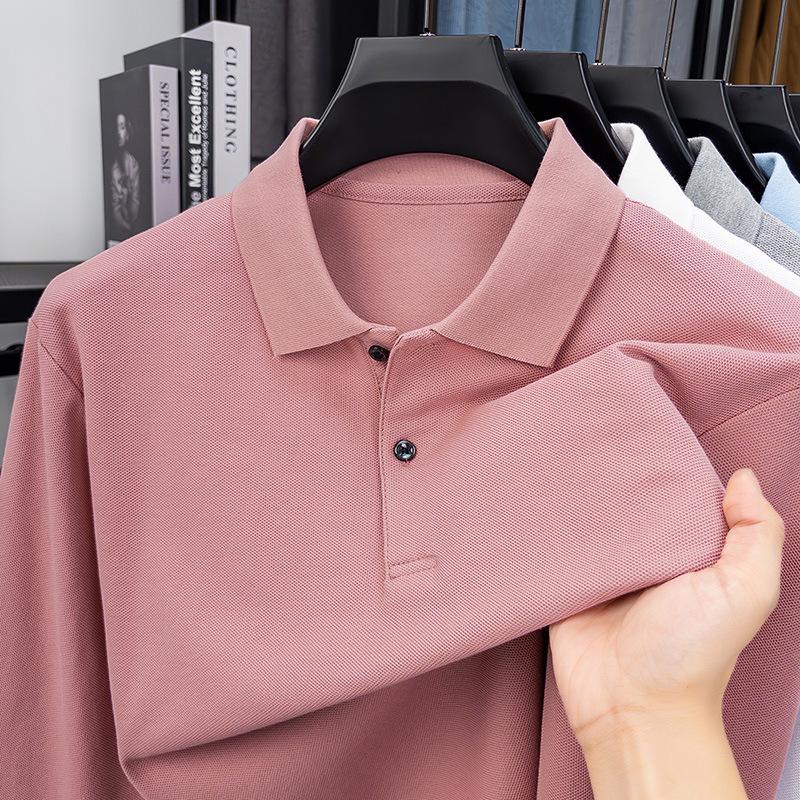 Long Sleeve Polo Men's Business Breathable Loose Fit
