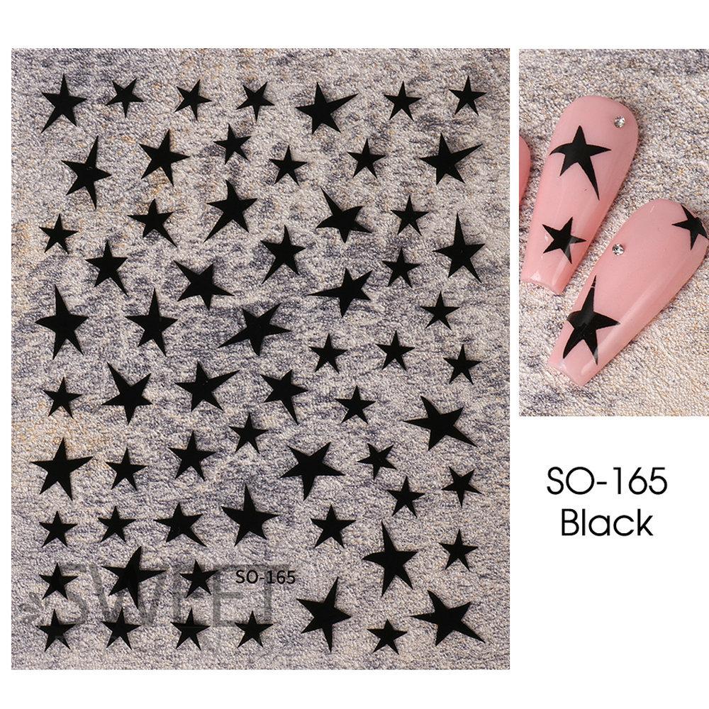 

Наклейки для ногтей с золотом, серебром, звездами, разноцветными фигурами и пятиугольными звездами для наклеек на ногти