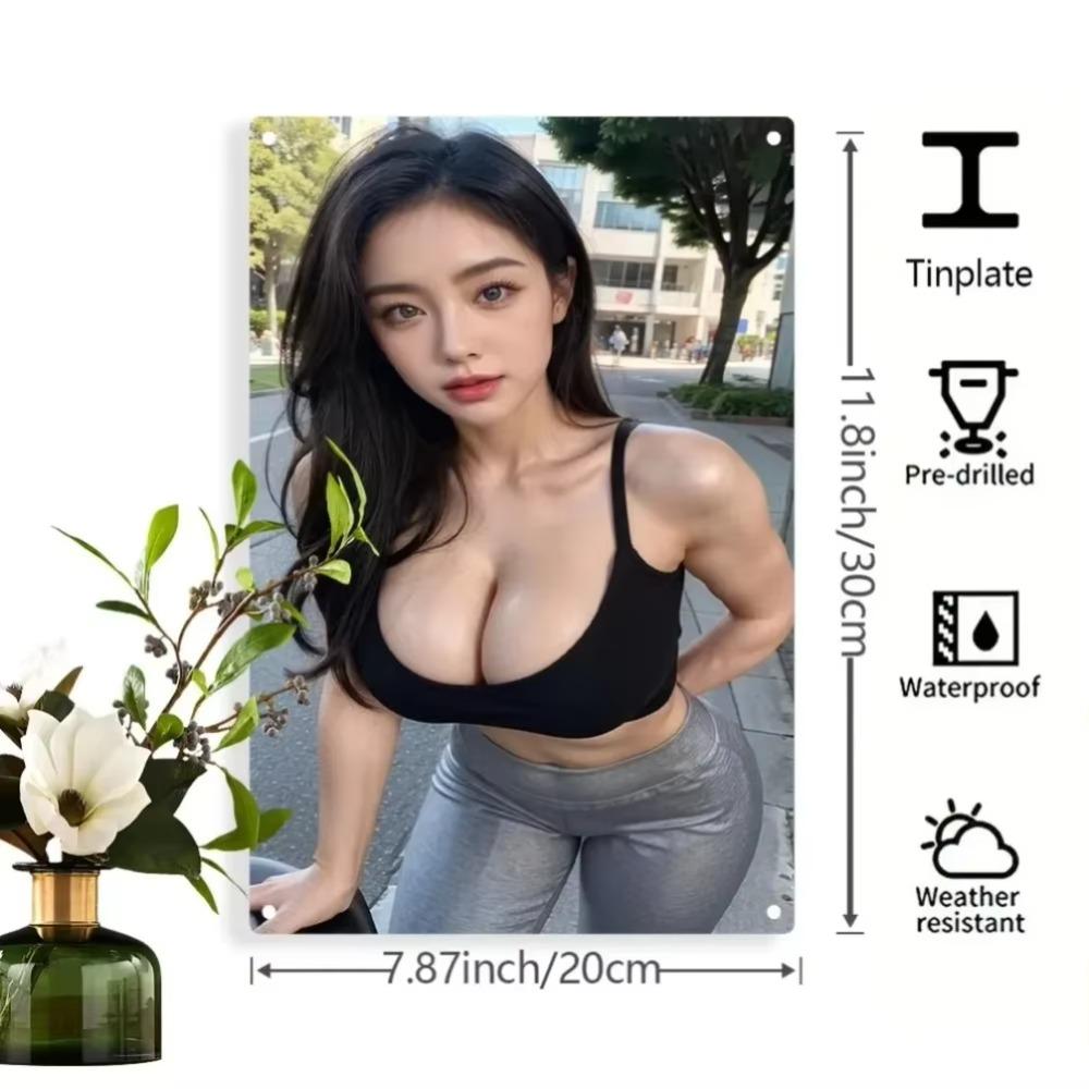 VIVITORY Vintage Tin Sign Metal Wall Art Indoor Outdoor Rustic Decor