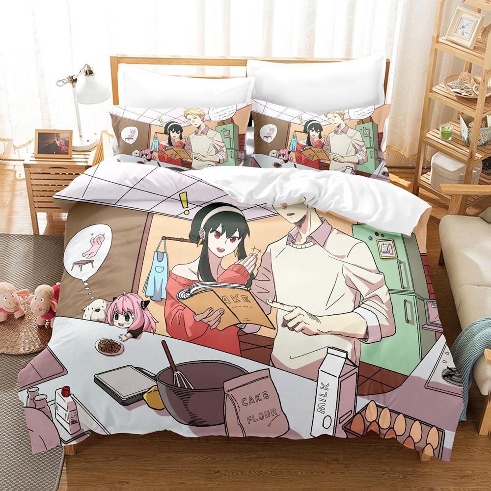 Three-Piece Quilt Cover 3D Digital Printing Home Textile 90 * 200