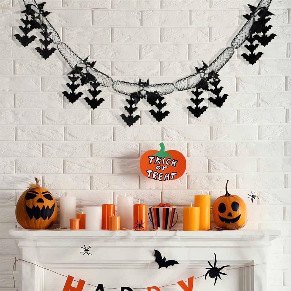Halloween Honeycomb Eyecatching Garlands Featuring Spider Pumpkin Bat Ghosts