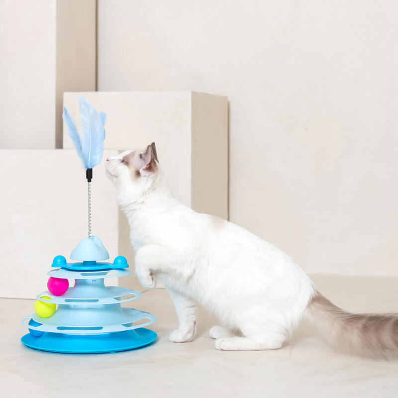 Cat Toy Spinning Ball 3-Stage Trackball
