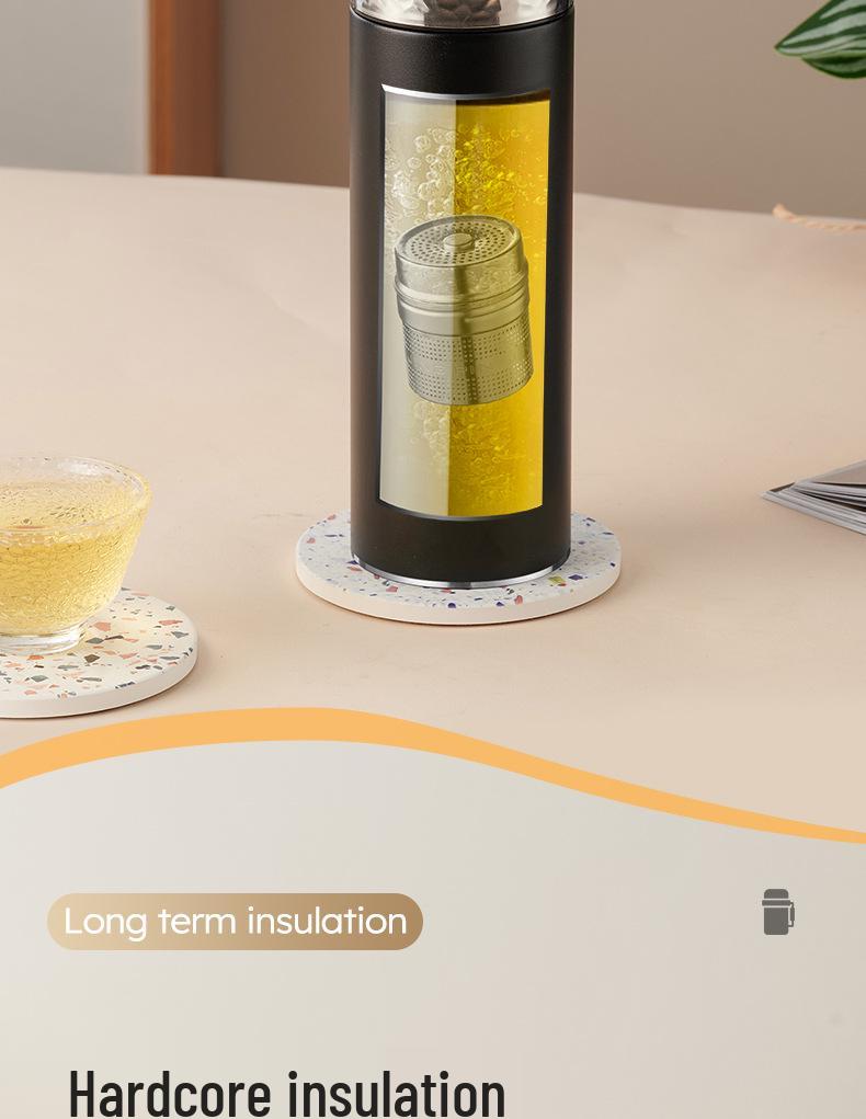 316 Stainless Steel Insulated Magnetic Bubble Tea Cup - High-Grade, Large Capacity Business Gift