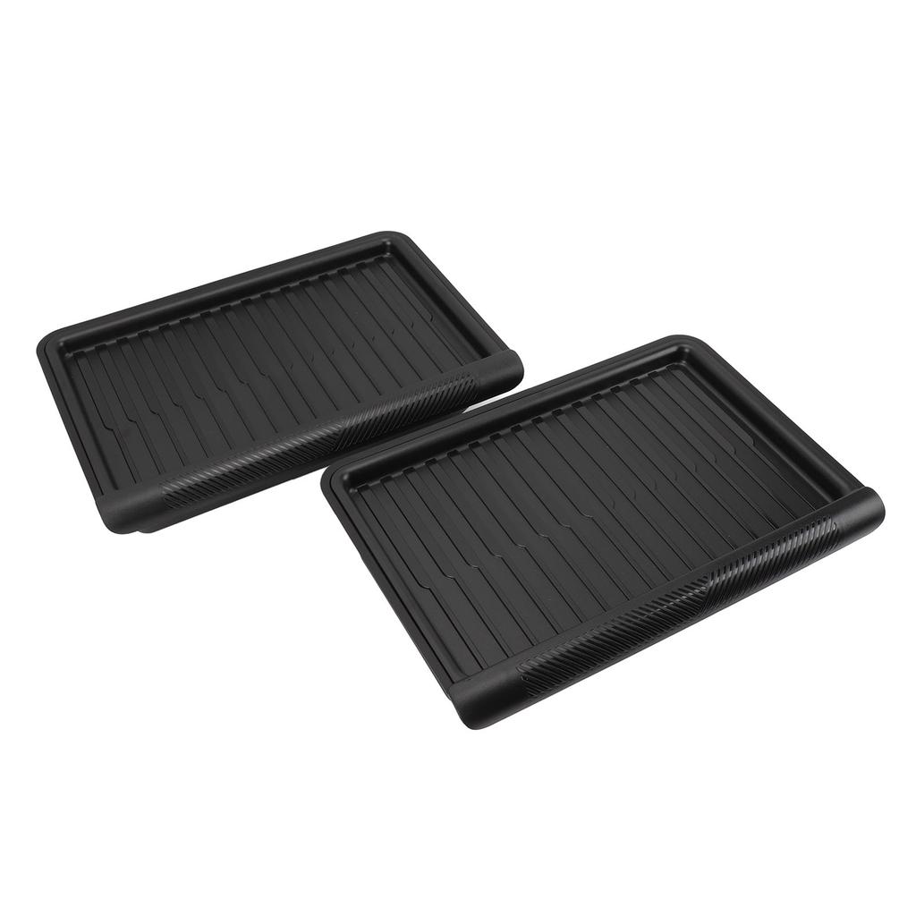 2Pcs Under Seat Storage Box TPE Space Saving Shock Proof Under Seat Hidden Storage Tray Organizer with Lid for Vehicle