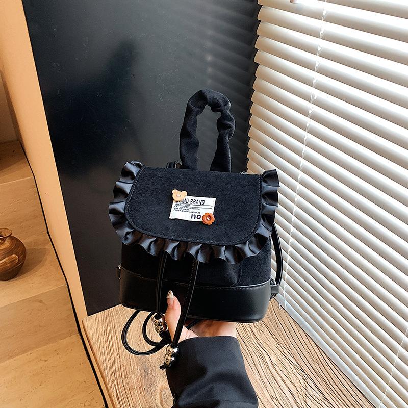 

Милый рюкзак с леопардовым принтом, женский, новый, осенне-зимний, модный, мини-школьный рюкзак с чувством дизайна, дорожный рюкзак чёрный