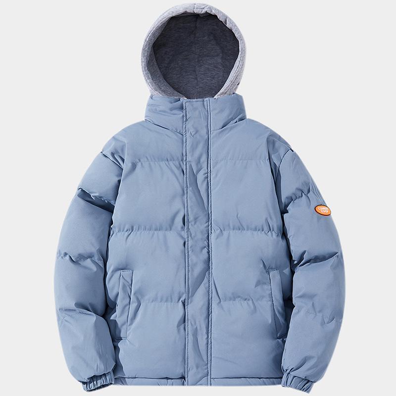 

Мужская свободная повседневная хлопковая куртка длинная до бедер Теплое зимнее повседневное пальто 4XL синий