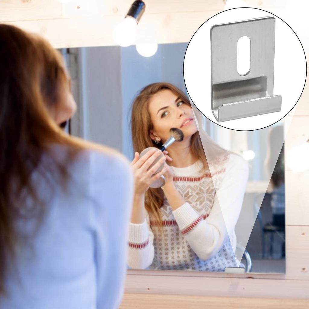 Stainless Steel Mirror Clips stand Hooks Wall Mounting Hanger Mirror Holder Clips for Wall Mounting Frameless Mirror