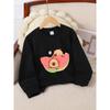 European sizes Kids' Crewneck Sweatshirt - Cute Bears Watermelon Slice Pattern , Sportswear And Casual Wear, Soft And Comfortable