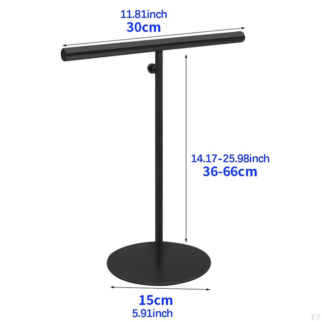 Taschen-Ausstellungsständer Höhenverstellbar Doppelhaken Tischplatte Vielseitig Stabiler Sockel Schmuck-Organizer