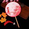 Double-sided Ancient Style Round Fan with Tassels - Perfect for Cheongsam, Hanfu, and Dance Performances