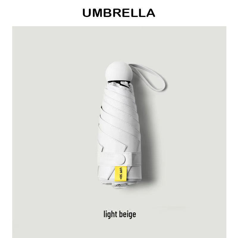 5-Fold Ultra-Light Black Glue UV Protection Customizable Parasol Umbrella