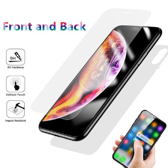 Front Rear Tempered Film Cover for Glass Protective iPhone 7 8 Plus X