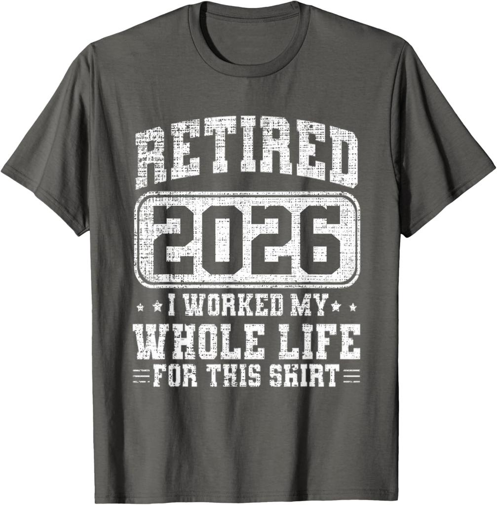 Unisexs Unisex Retireunisext Best Retired 2026 T Shirt Streetwear Oversized Tee Summer Casual Cotton Gen Z Alpha Brain Top Rot Humor