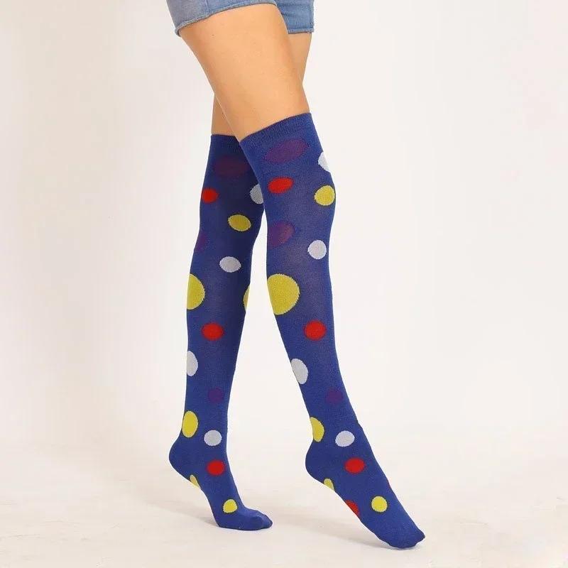 Damen Regenbogen Schwarz Weiß Gestreifte Overknee Oberschenkelhohe Gothic Strümpfe Niedliche Lolita Mädchen Cosplay Socken Halloween Weihnachten