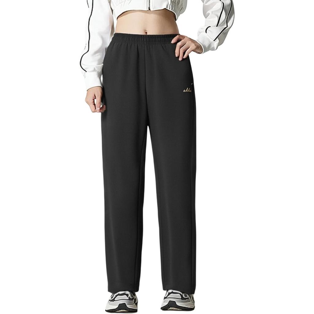 adidas Loose Breathable Mid Waist Elastic Sports Casual Pants Women Bottoms KS2422