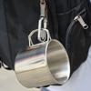 250/350/550ML 304 Stainless Steel Camping Cup with Foldable Handle Frosted Portable Outdoor Travel Picnic BBQ Tea Milk Beer