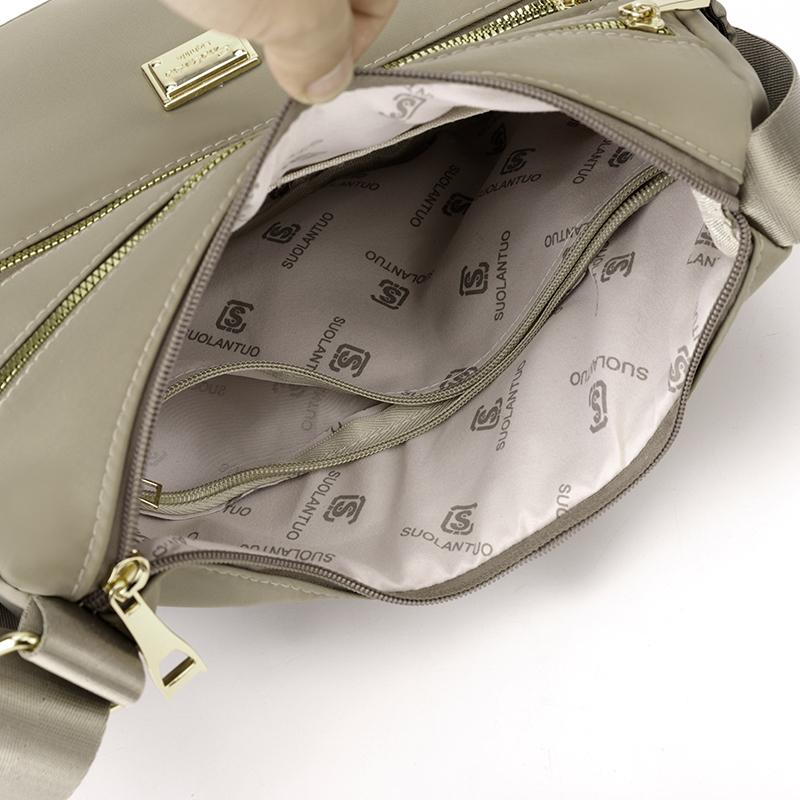 Taška přes rameno Dámská velkokapacitní nylonová crossbody taška Mother Bag Vícevrstvá taška