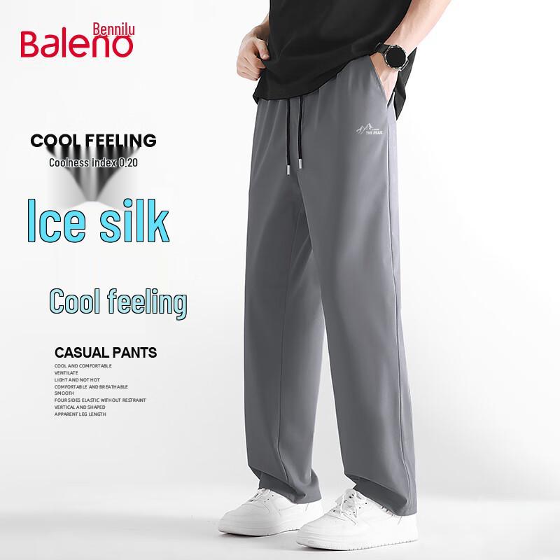 

Baleno Men s Summer Ice-Feel Quick-Dry Straight-Leg Casual Pants 3XL