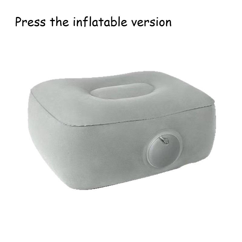 1pcs Thickened PVC Inflatable Foot Pad for Travel, Airplane Travel, Inflatable Footstool for Home Use