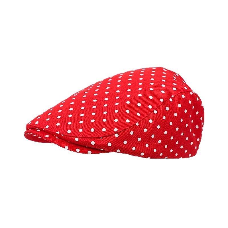 Vintage Rote Baskenmütze Mit Sonnenschutz Für Damen Frühling Sommer Lässiger Stil