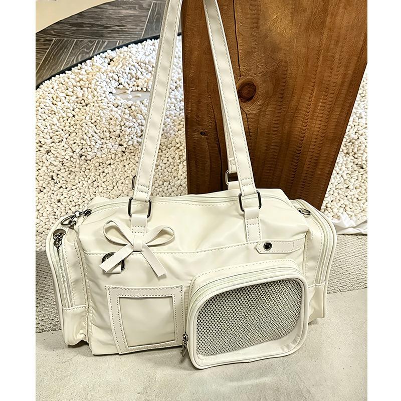 Bolsa Tote Transparente Feminina para o Trabalho, Grande Capacidade, Bolsa de Ombro Único Transversal, Bolsa Estilo Boston