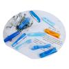 Compact Folding Travel Toothbrush Set with Soft Bristles - Colorful Family Pack for Hotel and Business Trips