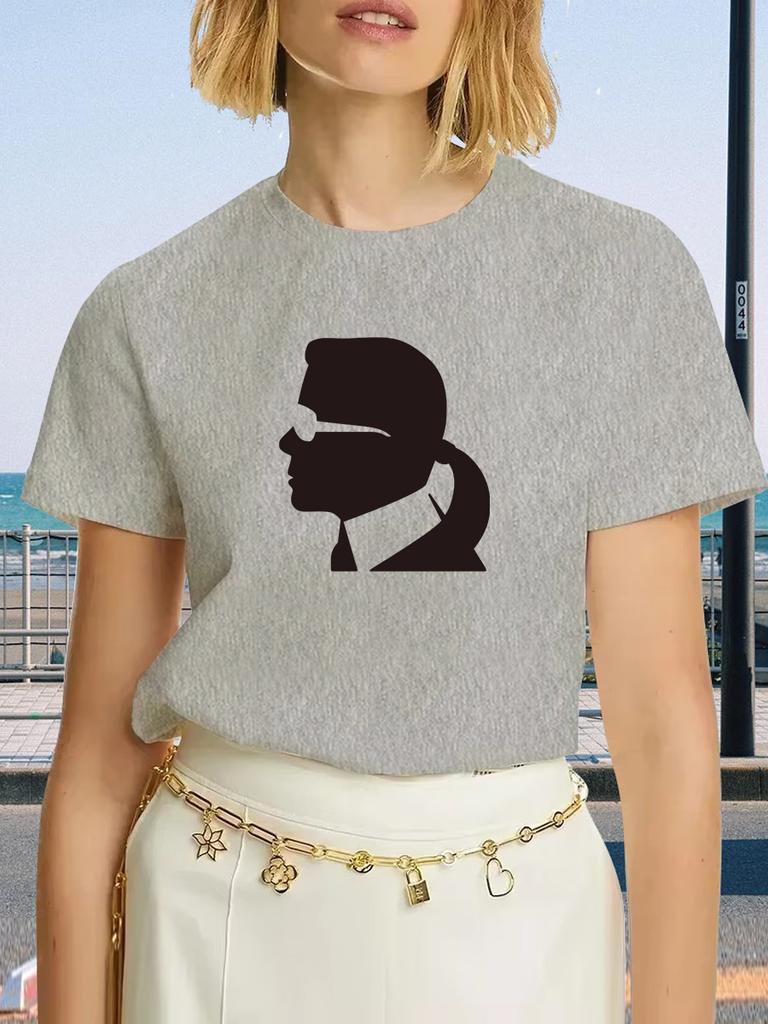 Black and White Women's T-Shirt Leisure Fashion Short Sleeve Tees High Quality Comfortable Brand T-shirt Summer Streetwear