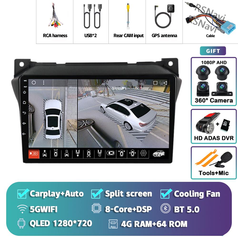 Android 14 Carplay Auto For Suzuki Alto 2009 - 2016 Car Radio Player Multimedia stereo AI Voice 360 Camera Navigation Video 2Din