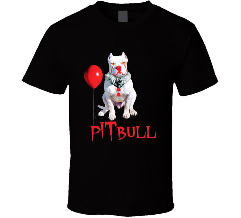 

Футболка унисекс Pitbull Pennywise It Clown Parody Scary Halloween Dog Animal Lover