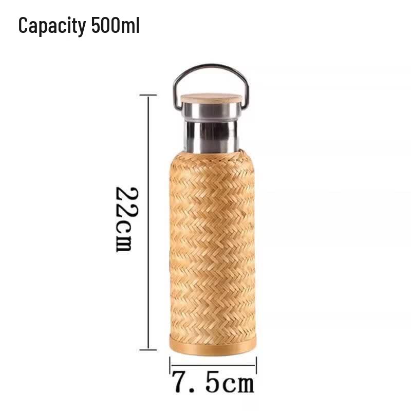 

JingJingRS Bamboo Woven Stainless Steel Insulated Mug