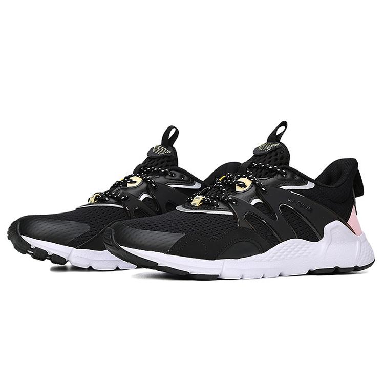New LiNing Slip Resistant And Breathable Low Top Running Shoes Women's Black AGLQ064-4