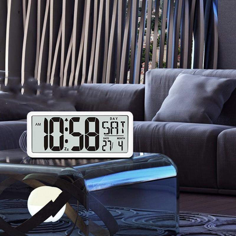 Square Wall Clock Series 13.8inch Large Digital Jumbo Electronic Clock Multi-Functional Big Screen Number Digital Alarm Clock