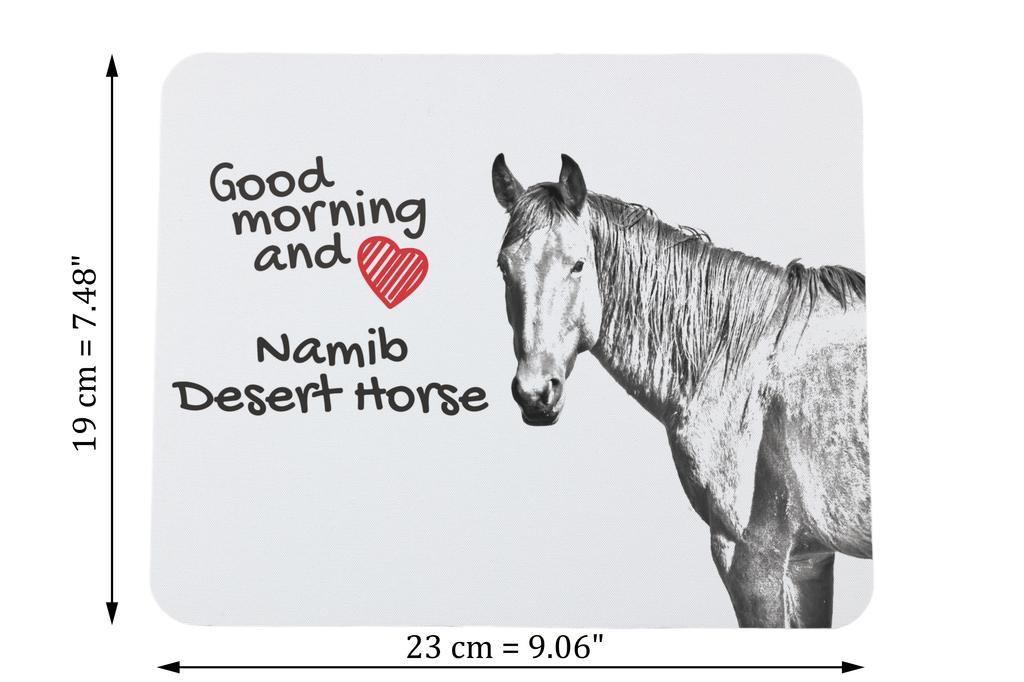 Namib Desert Horse - mouse pad with print, personalized pad with a horse, unique gadget for an office worker from the Art-Dog brand