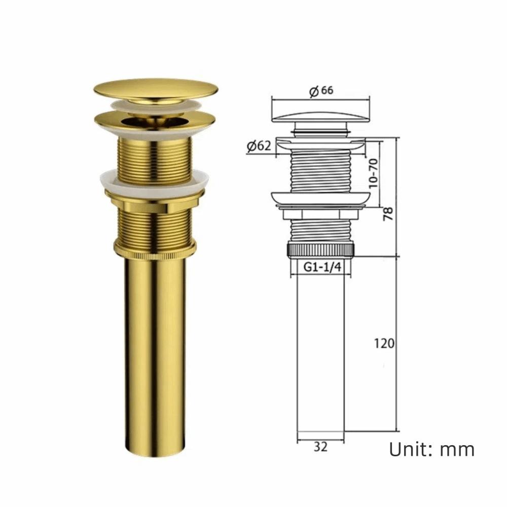 Stainless Steel Pop-Up Sink Drain Stopper Anti Odor Drain Stopper Universal Fit