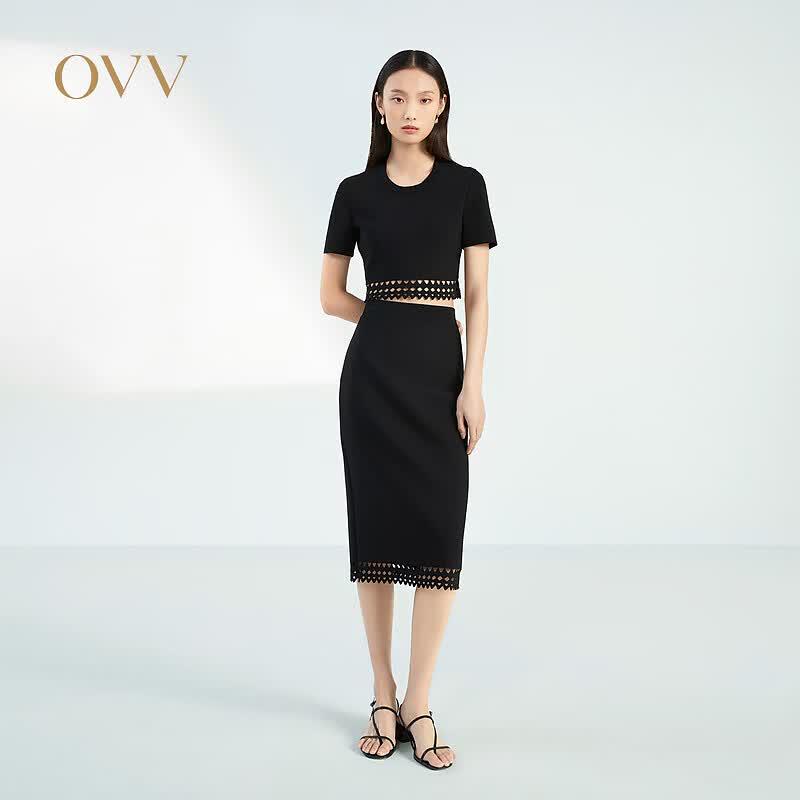 OVV Women s Geometric Knit Midi Skirt M фото