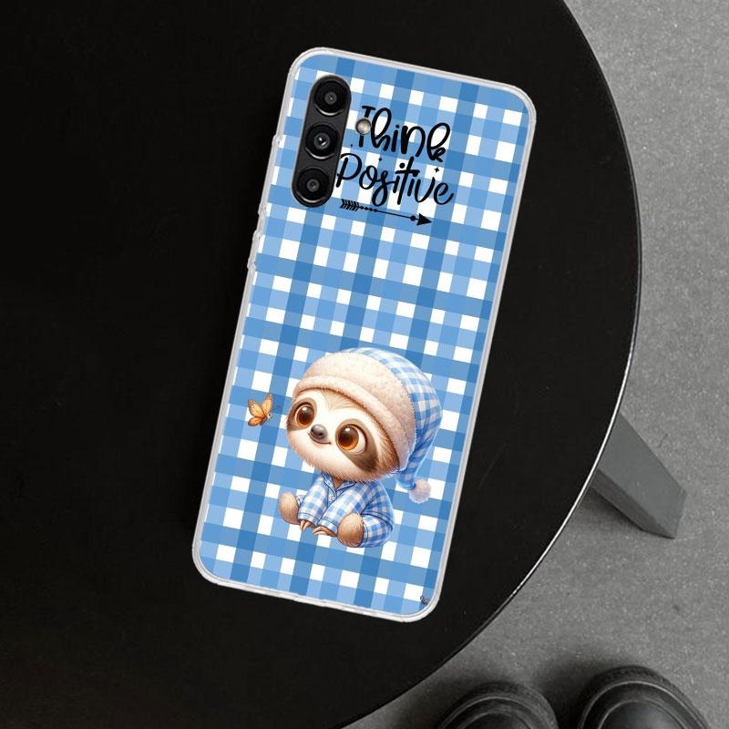 

Animal Cute Cartoon Sloth Coffee Phone Case Cover for Samsung Galaxy A17 A16 A26 A36 A56 A57 A37 A15 A25 A35 A55 A14 A24 A34 A54 Samsung A23