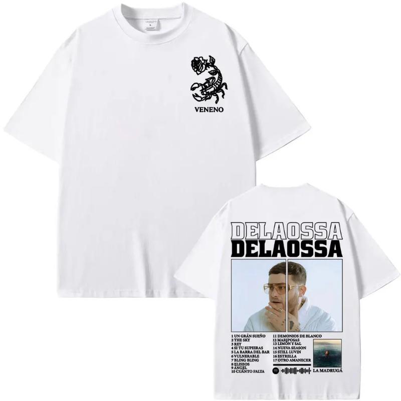 Rapper Delaossa Album Graphic T-shirts for Men Fashion Gothic Retro Short Sleeve Unisex Casual 100% Cotton T-shirt