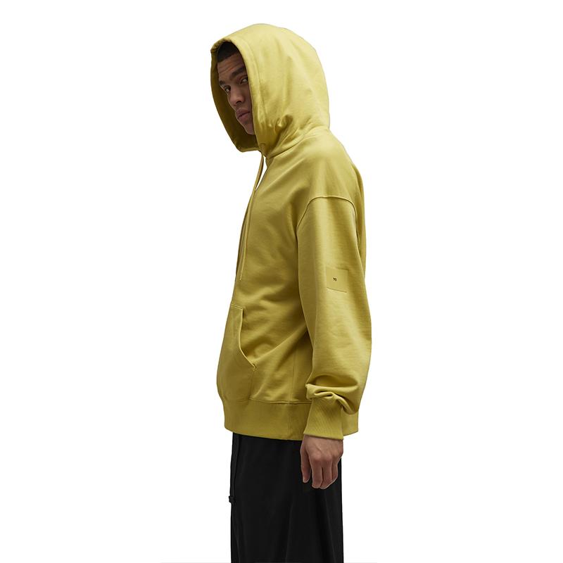 Y-3 Solid Color Casual Commuter Small Logo Simple Relaxed Fit Hoodie Unisex Hoodies Yellow IP7700