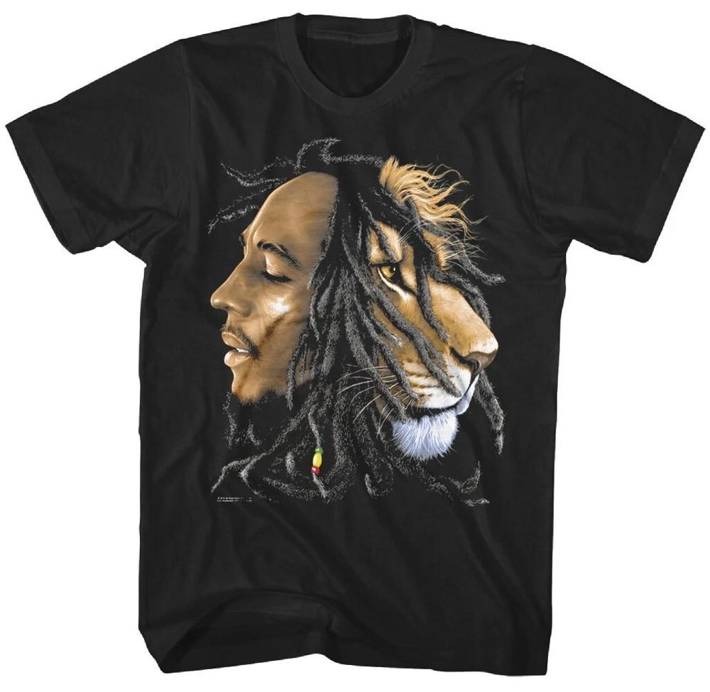 Reggae Inspired Profile Lion T Shirt Mens Rock Retro Style New Black TRENDING Unisex T-Shirt S